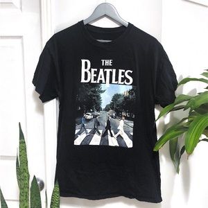 Black Cotton Beatles Graphic T-Shirt